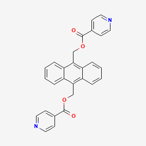 Anthracene-9,10-diylbis(methylene) diisonicotinate chemical structure (CAS 1259291-04-7)
