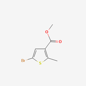 Methyl 5-bromo-2-methylthiophene-3-carboxylate chemical structure (CAS 1259396-11-6)