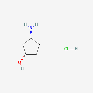 (1S,3R)-3-Aminocyclopentanol hydrochloride chemical structure (CAS 1259436-59-3)