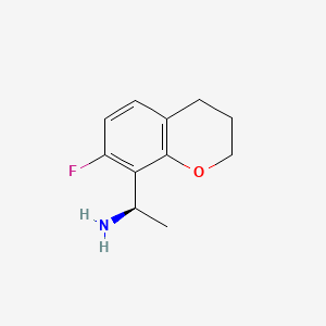 (R)-1-(7-Fluorochroman-8-yl)ethan-1-amine chemical structure (CAS 1259575-73-9)