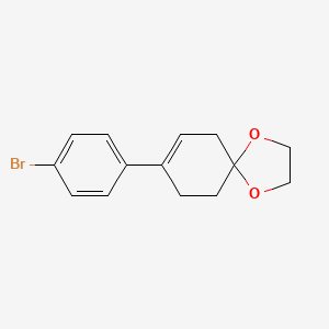 8-(4-Bromophenyl)-1,4-dioxaspiro[4.5]dec-7-ene chemical structure (CAS 125962-60-9)