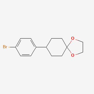8-(4-Bromophenyl)-1,4-dioxaspiro[4.5]decane chemical structure (CAS 125962-61-0)