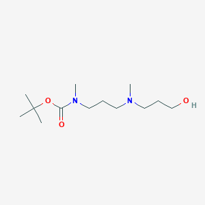tert-Butyl (3-((3-hydroxypropyl)(methyl)amino)propyl)(methyl)carbamate chemical structure (CAS 1259986-56-5)