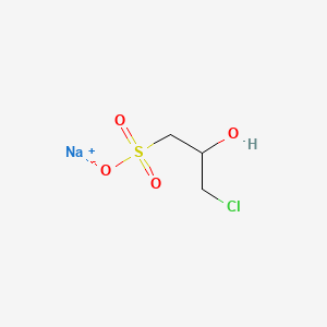 Sodium 3-chloro-2-hydroxypropane-1-sulfonate chemical structure (CAS 126-83-0)