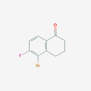 5-Bromo-6-fluoro-3,4-dihydronaphthalen-1(2H)-one chemical structure (CAS 1260007-55-3)