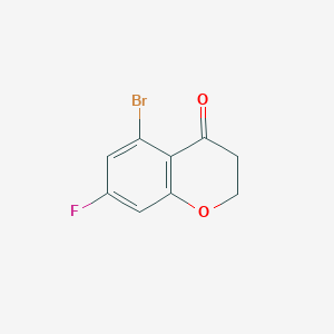 5-Bromo-7-fluorochroman-4-one chemical structure (CAS 1260008-29-4)
