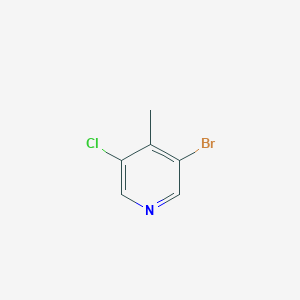 3-Bromo-5-chloro-4-methylpyridine chemical structure (CAS 1260010-08-9)