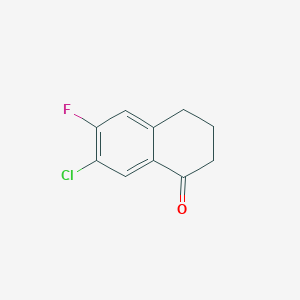 7-Chloro-6-fluoro-3,4-dihydronaphthalen-1(2H)-one chemical structure (CAS 1260010-66-9)