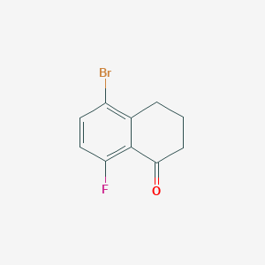 5-Bromo-8-fluoro-3,4-dihydronaphthalen-1(2H)-one chemical structure (CAS 1260010-73-8)