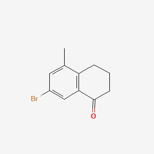 7-Bromo-5-methyl-3,4-dihydronaphthalen-1(2H)-one chemical structure (CAS 1260011-04-8)