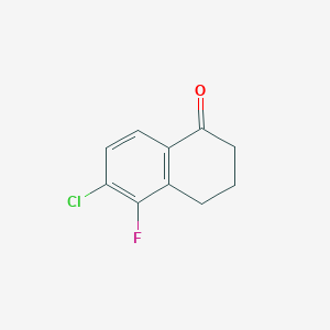 6-Chloro-5-fluoro-3,4-dihydronaphthalen-1(2H)-one chemical structure (CAS 1260013-97-5)