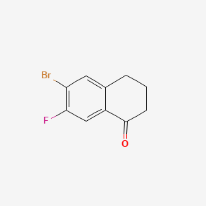 6-Bromo-7-fluoro-3,4-dihydronaphthalen-1(2H)-one chemical structure (CAS 1260014-69-4)