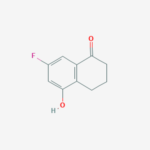 7-Fluoro-5-hydroxy-3,4-dihydronaphthalen-1(2H)-one chemical structure (CAS 1260017-64-8)