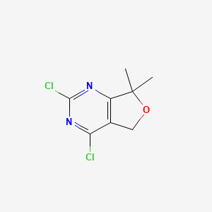 2,4-Dichloro-7,7-dimethyl-5,7-dihydrofuro[3,4-d]pyrimidine chemical structure (CAS 1260088-72-9)