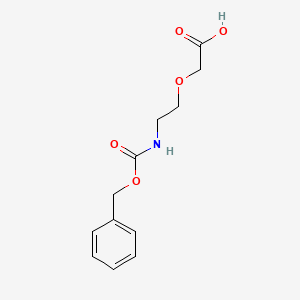 2-(2-(((Benzyloxy)carbonyl)amino)ethoxy)acetic acid chemical structure (CAS 1260092-43-0)