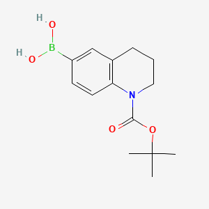 (1-(tert-Butoxycarbonyl)-1,2,3,4-tetrahydroquinolin-6-yl)boronic acid chemical structure (CAS 1260150-04-6)