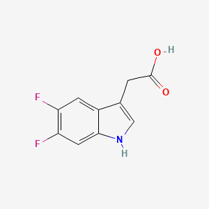2-(5,6-Difluoro-1H-indol-3-yl)acetic acid chemical structure (CAS 126030-73-7)