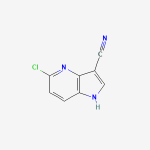 5-Chloro-1H-pyrrolo[3,2-b]pyridine-3-carbonitrile chemical structure (CAS 1260382-96-4)