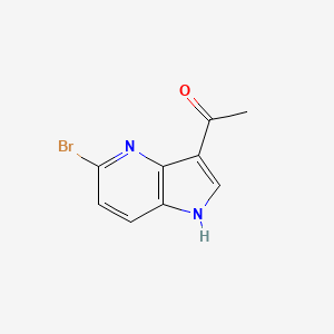 1-(5-Bromo-1H-pyrrolo[3,2-b]pyridin-3-yl)ethan-1-one chemical structure (CAS 1260383-55-8)