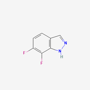 6,7-Difluoro-1H-indazole chemical structure (CAS 1260384-41-5)