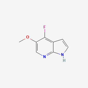4-Fluoro-5-methoxy-1H-pyrrolo[2,3-b]pyridine chemical structure (CAS 1260385-22-5)