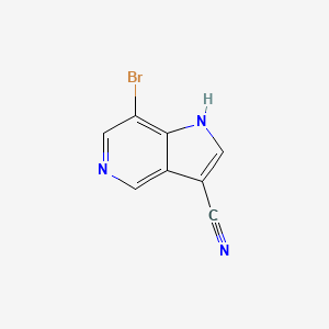 7-Bromo-1H-pyrrolo[3,2-c]pyridine-3-carbonitrile chemical structure (CAS 1260387-11-8)