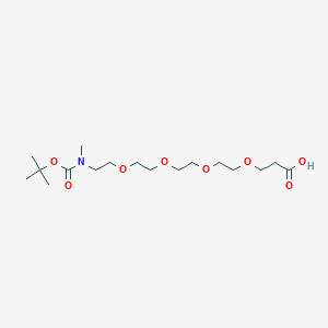 2,2,5-Trimethyl-4-oxo-3,8,11,14,17-pentaoxa-5-azaicosan-20-oic acid chemical structure (CAS 1260431-01-3)