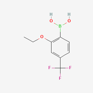 (2-Ethoxy-4-(trifluoromethyl)phenyl)boronic acid chemical structure (CAS 1260518-74-8)