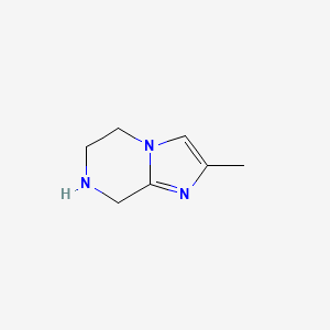 2-Methyl-5,6,7,8-tetrahydroimidazo[1,2-a]pyrazine chemical structure (CAS 126052-22-0)