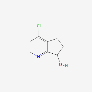 4-Chloro-6,7-dihydro-5H-cyclopenta[b]pyridin-7-ol chemical structure (CAS 126053-15-4)