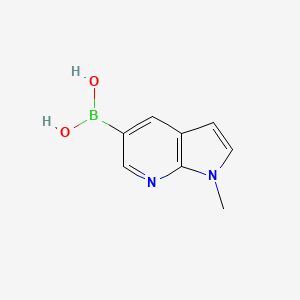 (1-Methyl-1H-pyrrolo[2,3-b]pyridin-5-yl)boronic acid chemical structure (CAS 1260536-49-9)