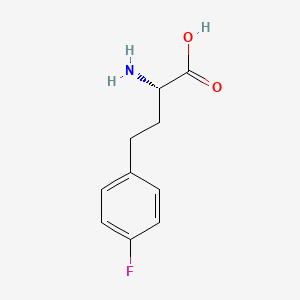 (S)-2-Amino-4-(4-fluorophenyl)butanoic acid chemical structure (CAS 1260587-28-7)