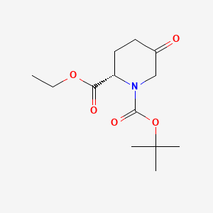 (S)-1-tert-Butyl 2-ethyl 5-oxopiperidine-1,2-dicarboxylate chemical structure (CAS 1260587-51-6)