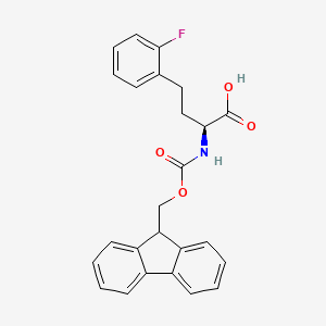 Fmoc-2-fluoro-L-homophenylalanine chemical structure (CAS 1260587-53-8)