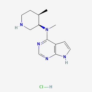 N-Methyl-N-((3R,4R)-4-methylpiperidin-3-yl)-7H-pyrrolo[2,3-d]pyrimidin-4-amine hydrochloride chemical structure (CAS 1260590-51-9)