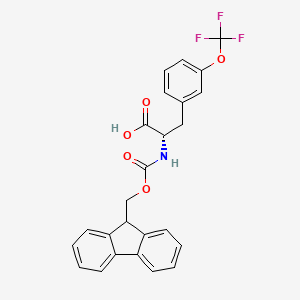 N-Fmoc-3-(trifluoromethoxy)-L-phenylalanine chemical structure (CAS 1260592-32-2)