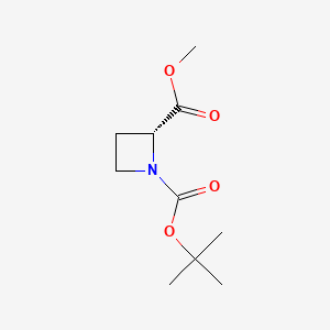 (R)-1-tert-Butyl 2-methyl azetidine-1,2-dicarboxylate chemical structure (CAS 1260593-39-2)