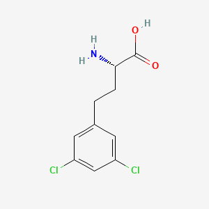 (S)-2-Amino-4-(3,5-dichlorophenyl)butanoic acid chemical structure (CAS 1260597-00-9)