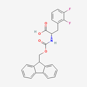 (S)-2-((((9H-Fluoren-9-yl)methoxy)carbonyl)amino)-3-(2,3-difluorophenyl)propanoic acid chemical structure (CAS 1260605-30-8)
