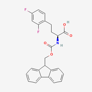 Fmoc-2,4-difluoro-L-homophenylalanine chemical structure (CAS 1260607-93-9)