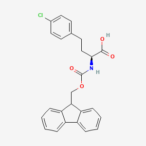 N-Fmoc-4-chloro-L-homophenylalanine chemical structure (CAS 1260608-62-5)