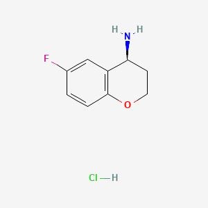 (S)-6-Fluorochroman-4-amine hydrochloride chemical structure (CAS 1260609-97-9)