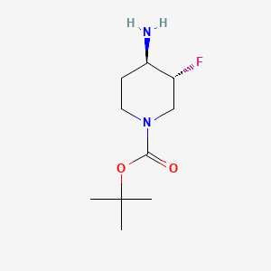 (3R,4R)-tert-Butyl 4-amino-3-fluoropiperidine-1-carboxylate chemical structure (CAS 1260612-08-5)
