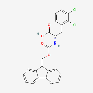 (S)-2-((((9H-Fluoren-9-yl)methoxy)carbonyl)amino)-3-(2,3-dichlorophenyl)propanoic acid chemical structure (CAS 1260615-87-9)