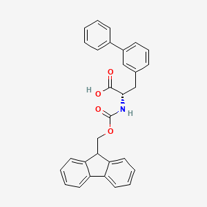 (S)-2-((((9H-Fluoren-9-yl)methoxy)carbonyl)amino)-3-([1,1'-biphenyl]-3-yl)propanoic acid chemical structure (CAS 1260616-69-0)