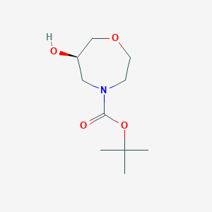 (R)-tert-Butyl 6-hydroxy-1,4-oxazepane-4-carboxylate chemical structure (CAS 1260616-96-3)