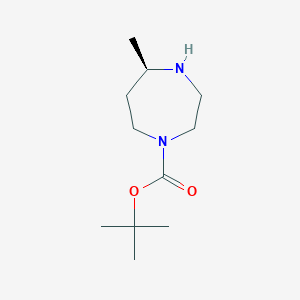 (R)-tert-Butyl 5-methyl-1,4-diazepane-1-carboxylate chemical structure (CAS 1260619-38-2)