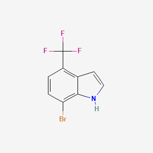 7-Bromo-4-(trifluoromethyl)-1H-indole chemical structure (CAS 1260649-67-9)