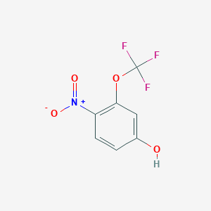 4-Nitro-3-(trifluoromethoxy)phenol chemical structure (CAS 1260654-90-7)