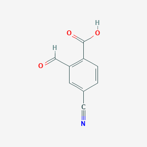 4-Cyano-2-formylbenzoic acid chemical structure (CAS 1260658-70-5)